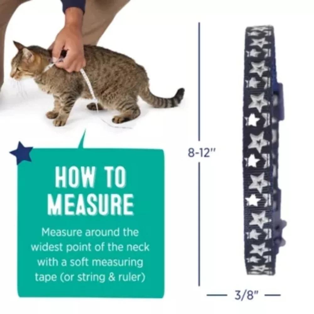 Whisker City Exclusive Night Stars Easy Release Adult Cat Collar (8-12in) NWT